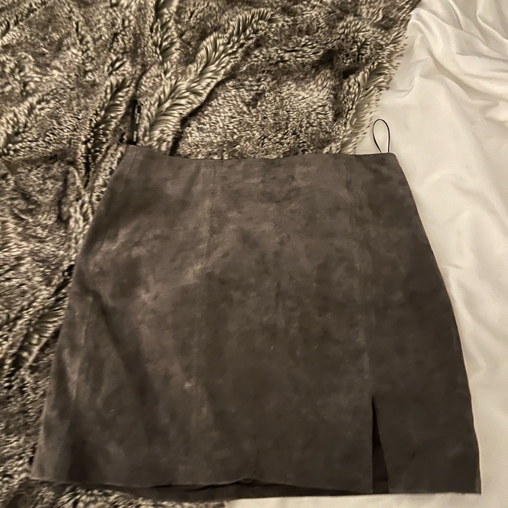 Blank NYC Gray Mini Pencil Skirt with Slit